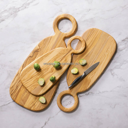 Woodsun Slicing Board Custom Wood Serving Cutting Board Olive