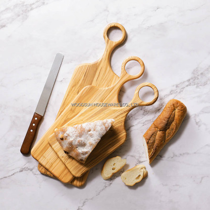 Woodsun Olive Wood Turkish Restaurant Serving Cutting Board Tray With Handle
