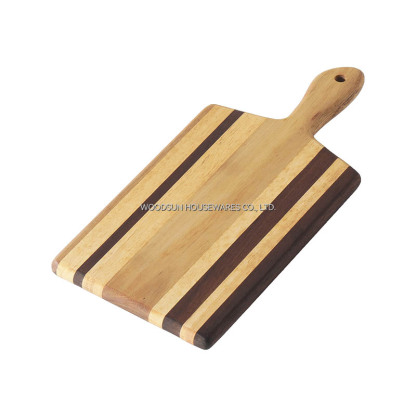 Woodsun Carbonized Acacia Rubber Wood Long Paddle Charcuterie Serving Board Wood