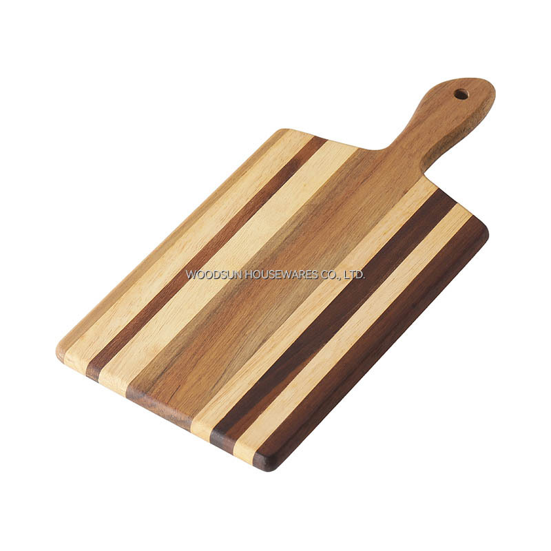 Woodsun Carbonized Acacia Rubber Wood Long Paddle Charcuterie Serving Board Wood