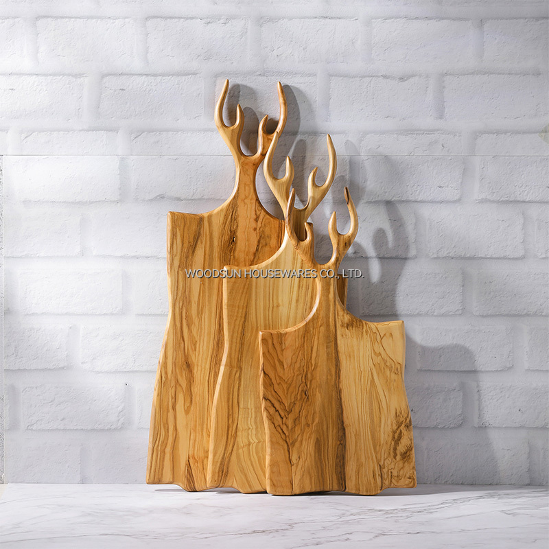 Woodsun Deer Head Design Wooden Cutting Board Chopping Blocks