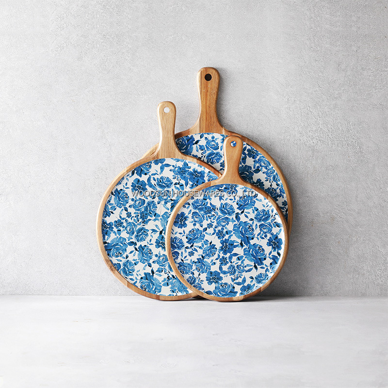 Wholesale Custom Acacia Wood Pizza Large Cutting Boards for Pizza