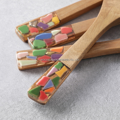 Woodsun Cooking Accessory Tools Spatula Spaghetti Spoon Wooden Cutlery for Kitchen