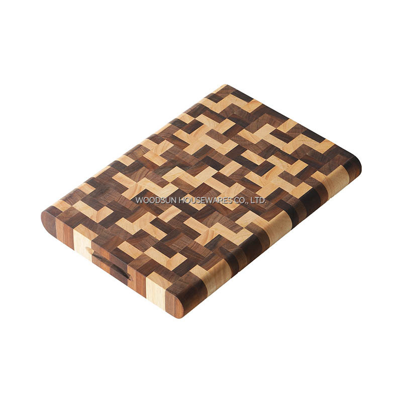 Woodsun Carbonized Acacia Rubber Wood Vegetables Organic Cutting Board for Fruit