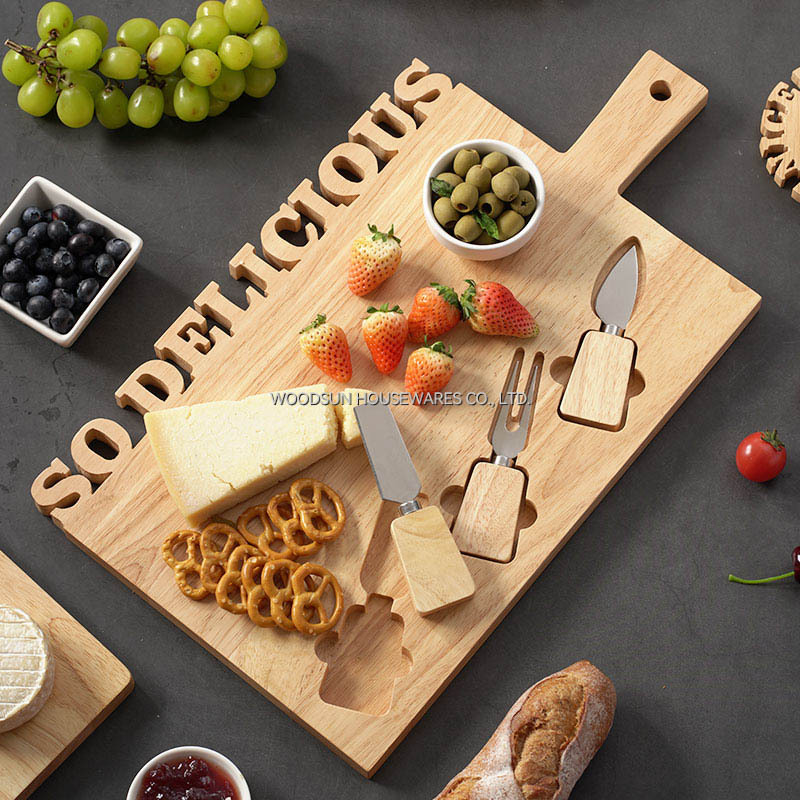 Woodsun Solid Lettering Tabla De Quesos Cheese Board Kasebrett