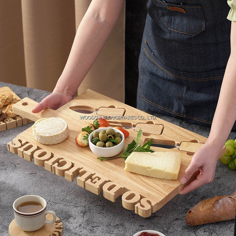Woodsun Solid Lettering Tabla De Quesos Cheese Board Kasebrett