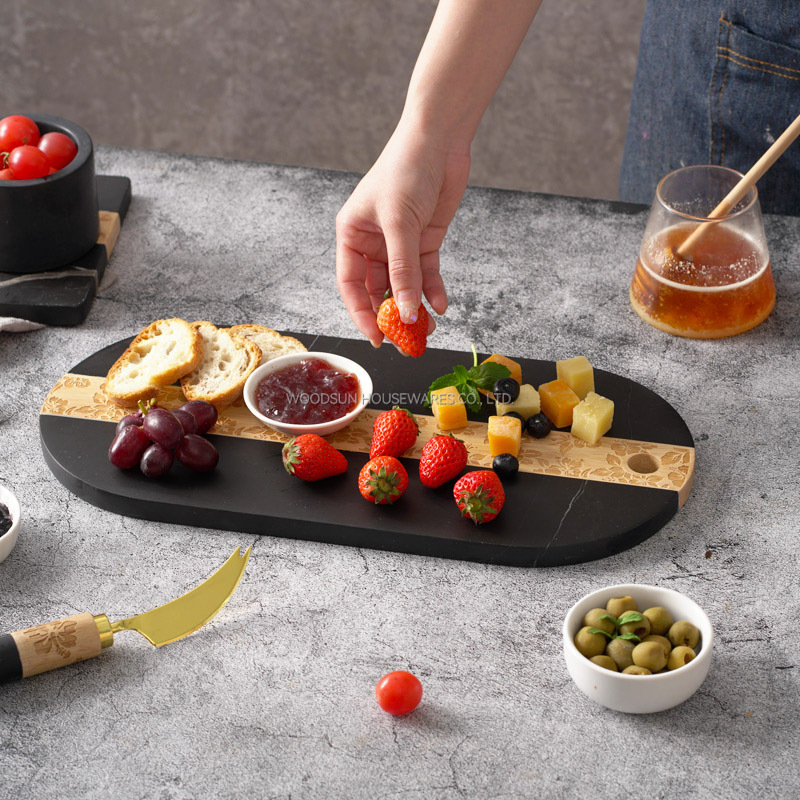 Woodsun Custom Manufacturer Laser Pattern 2025 Wood And Marble Wood Cutting Board