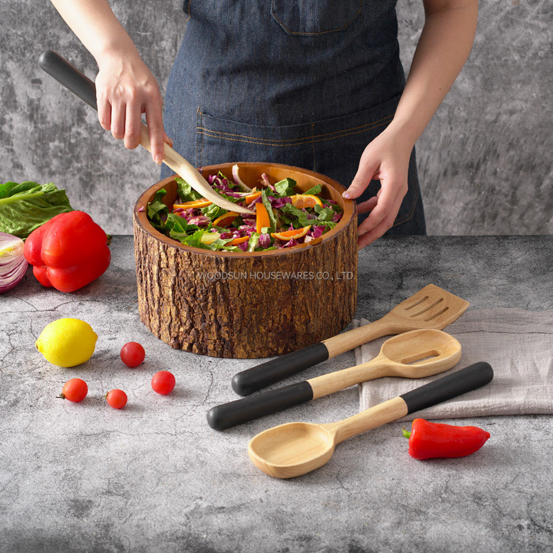 Woodsun Custom Manufacturer Kitchen Cooking Tools Spatula Spoon Set Kitchen Utensil