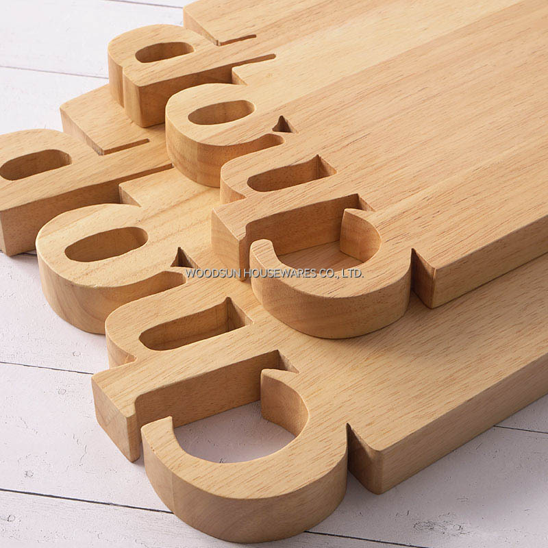 Woodsun Solid Lettering Hackbrett Snijplank Kitchen Cutting Chop Board Cut China Manufacturer