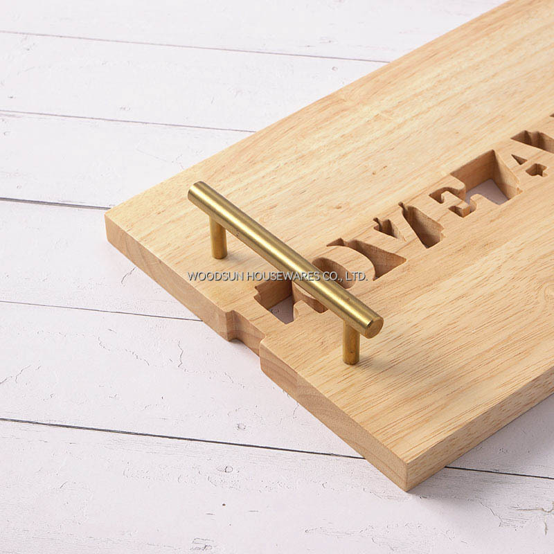 Woodsun Solid Lettering New Product 2025 Popular Wooden Food Serving Trays Restaurant