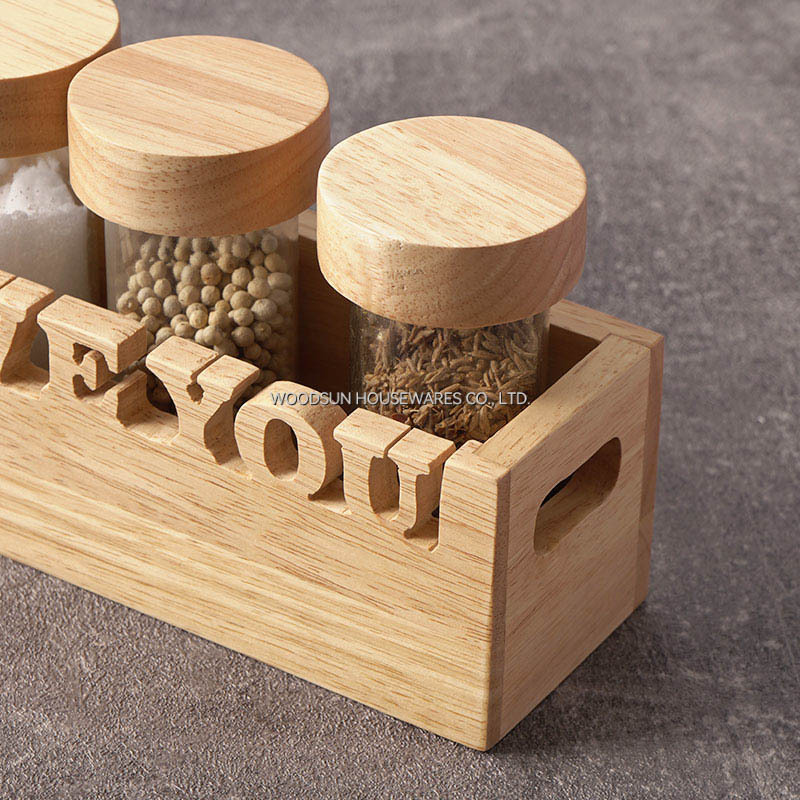 Woodsun Gewurzflasche Kruiden Fles Spice Pepper Rack Bottle Shakers