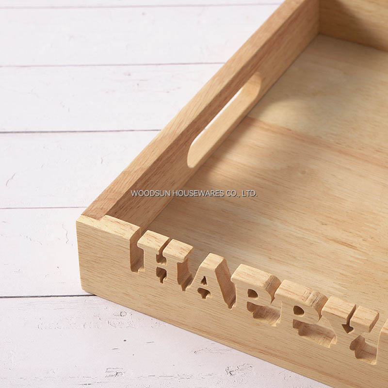 Woodsun Solid Lettering Vassoio Da Portata Bandeja De Madera Para Servir Trays Restaurant Wooden Serving Tray Wooden Plates