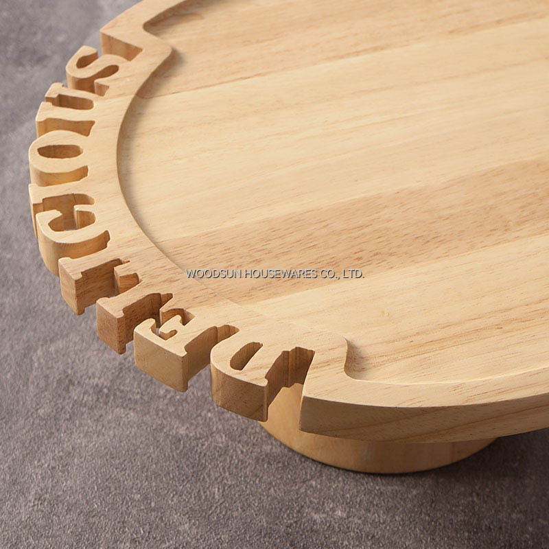 Woodsun Alzata Per Torta Puesto De Pasteles Kuchenstand Wooden Plates Cake Stand