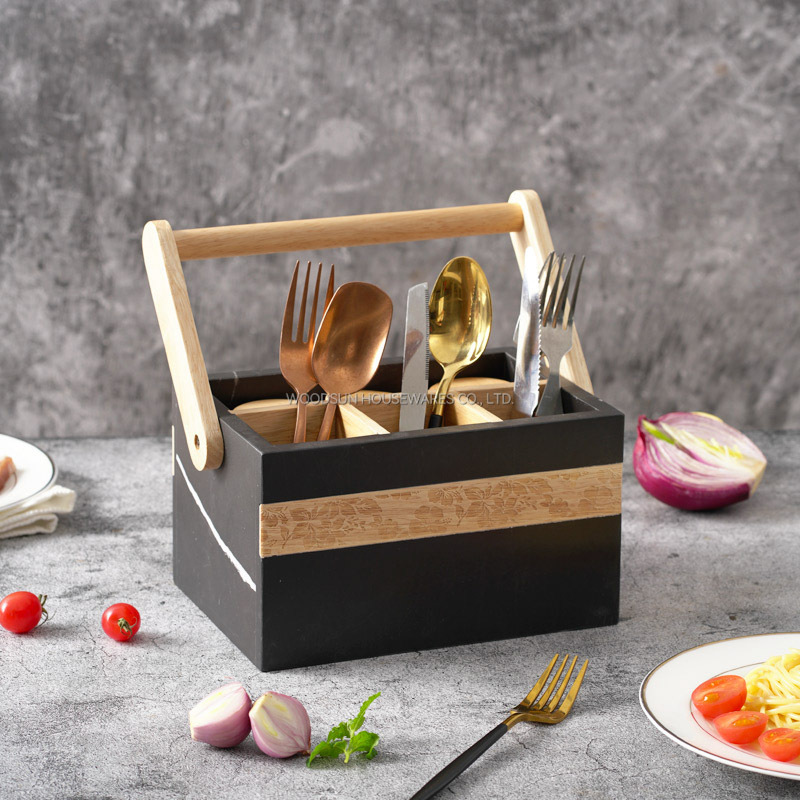 Woodsun Custom Manufacturer Wood Marble Kitchen Caddy Storage Basket For Kitchen Tool Accessories