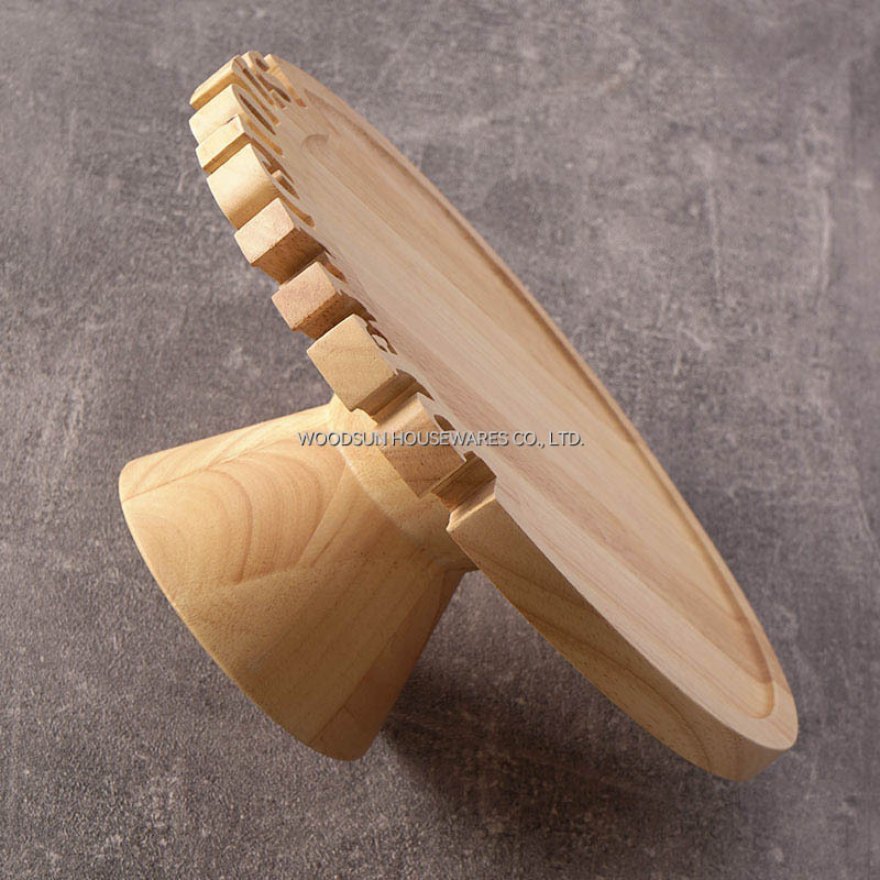 Woodsun Alzata Per Torta Puesto De Pasteles Kuchenstand Wooden Plates Cake Stand