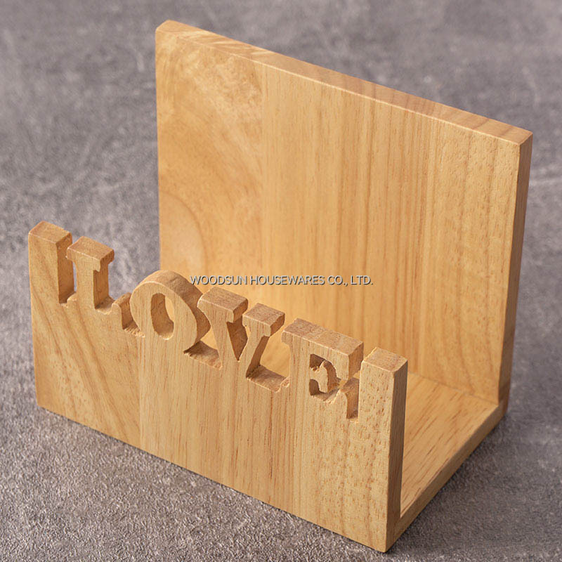 Woodsun Manufacturer Alibaba 2025 Serviettenhalter Wood Napkin Holder Tissue Box