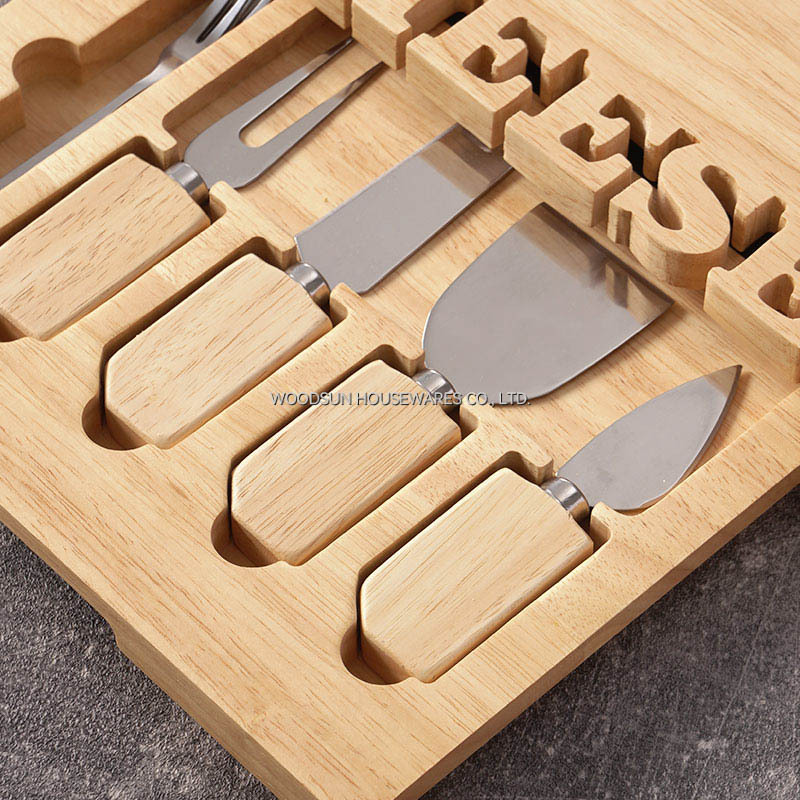 Woodsun Solid Lettering Tabla De Quesos Tablero De Embutidos Cheese Knife Board Large Charcuterie Board