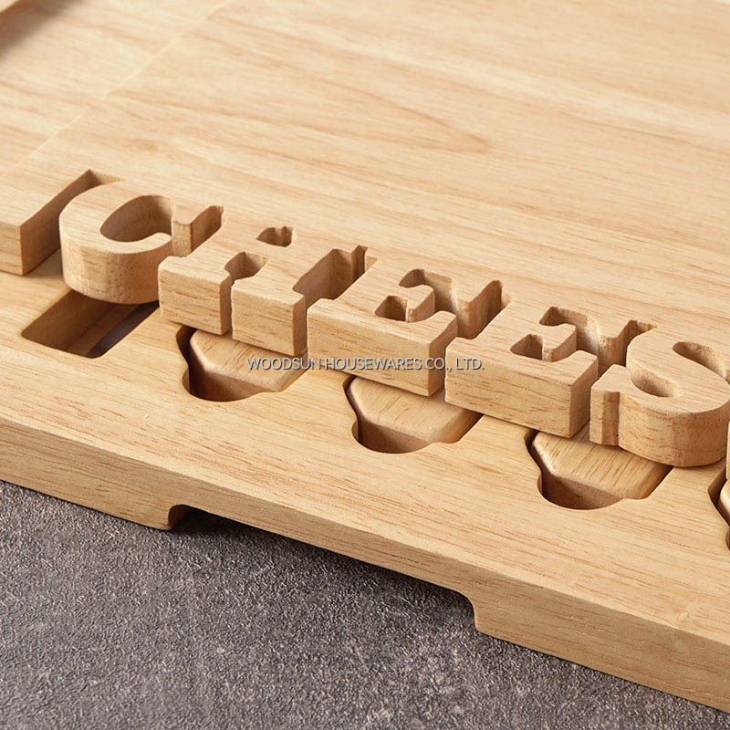 Woodsun Solid Lettering Tabla De Quesos Tablero De Embutidos Cheese Knife Board Large Charcuterie Board