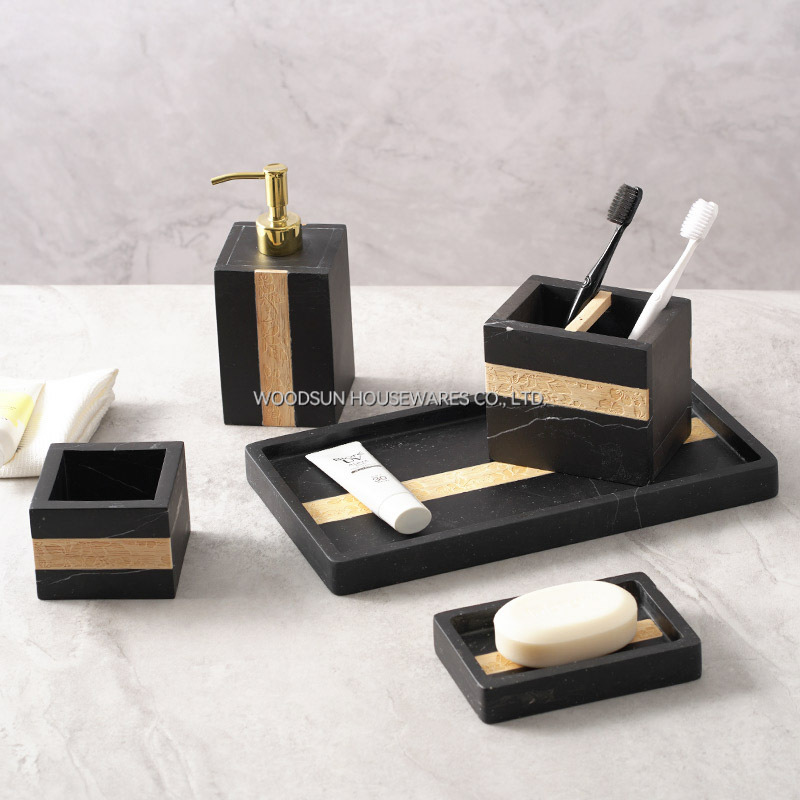 Woodsun Manufacturer Wooden Bathroom Products Hotel Bathroom Storage Sets Luxury