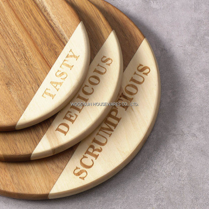 Woodsun Oblique Splicing Tabla De Servir Nordic Board Pizza Serving Tray With Legs