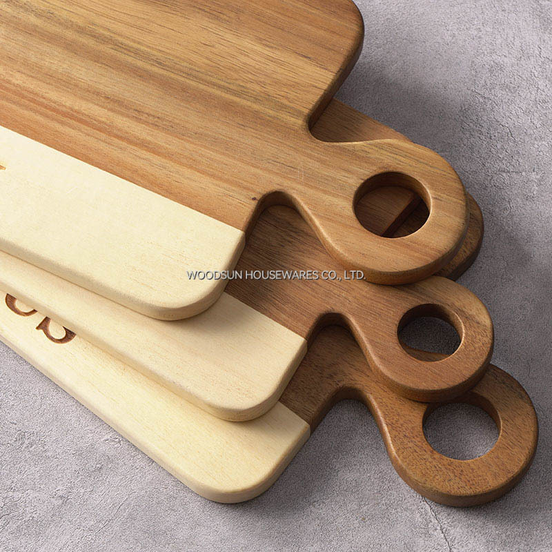 Woodsun Oblique Splicing Tabla De Servir De Madera Pizza Bread Boards Nordic Serving Board