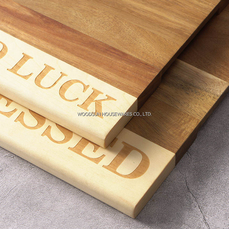 Woodsun Professional Made Custom Acacia Poplar Wood Cutting Board
