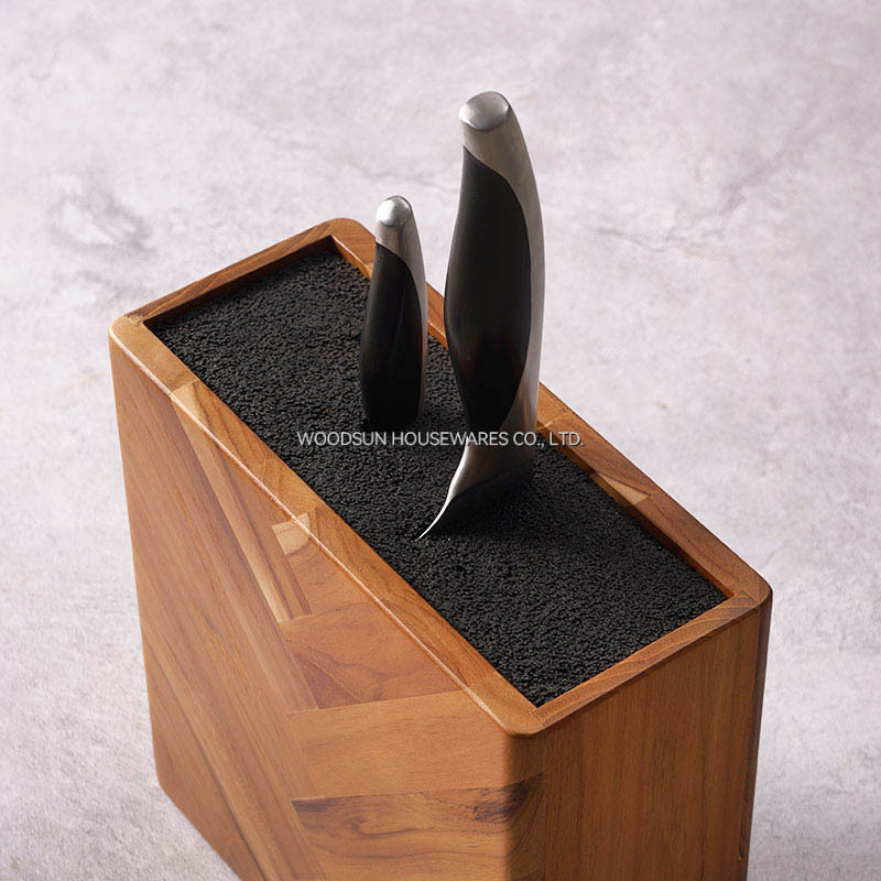 Woodsun Universal Wooden Knife Block Kitchen 2025