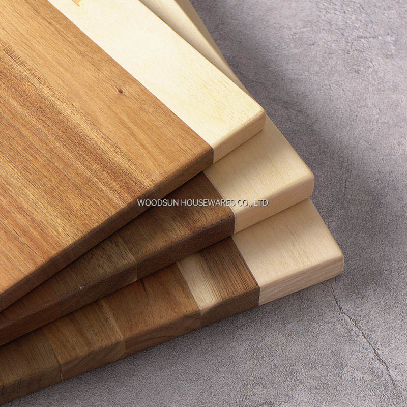 Woodsun Wedding Acacia Poplar Wood Cutting Board With Hanging Hole Handle Wooden Serve Board