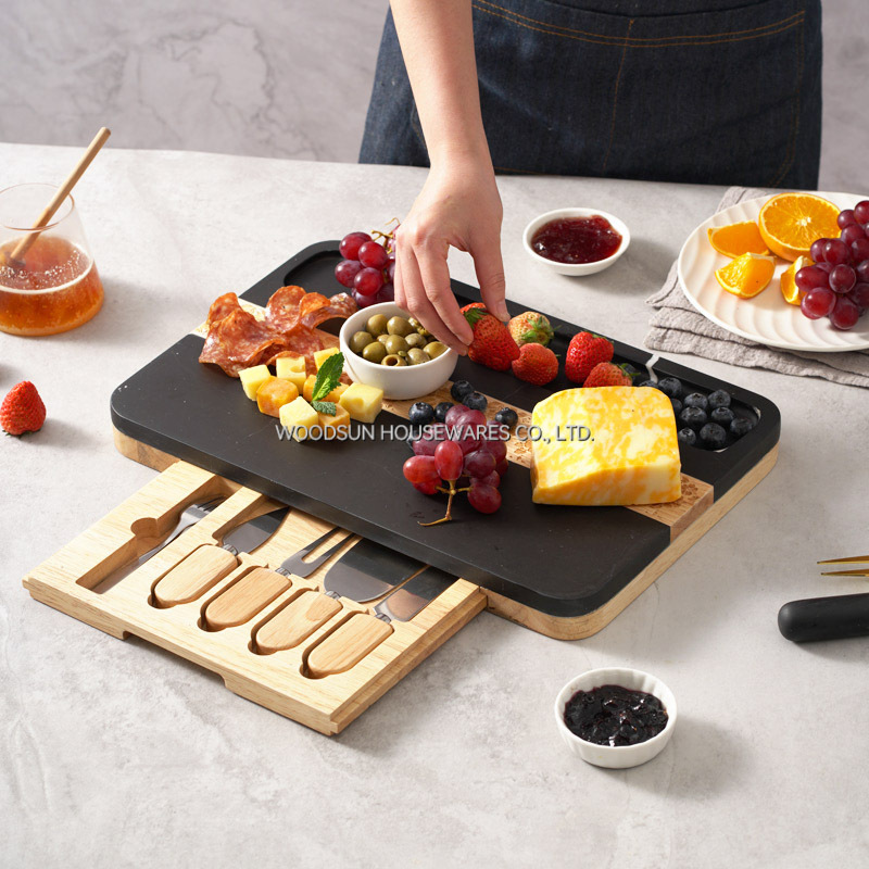Woodsun 2025 Gift Custom Charcuterie Cheese Cutting Board Set Cheese Trays