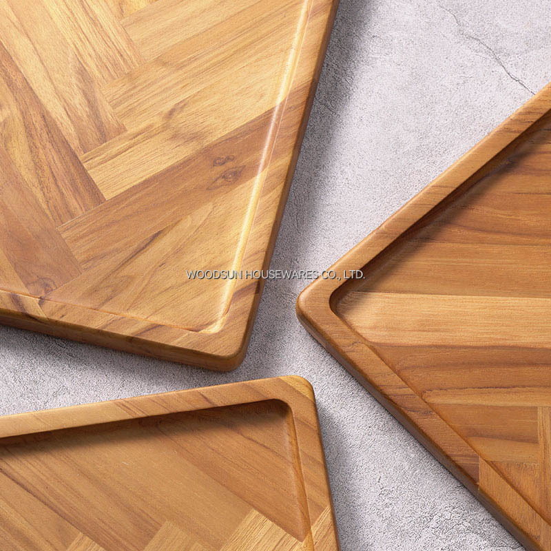 Woodsun Appetizer Serving Wood Restaurant Plate Set