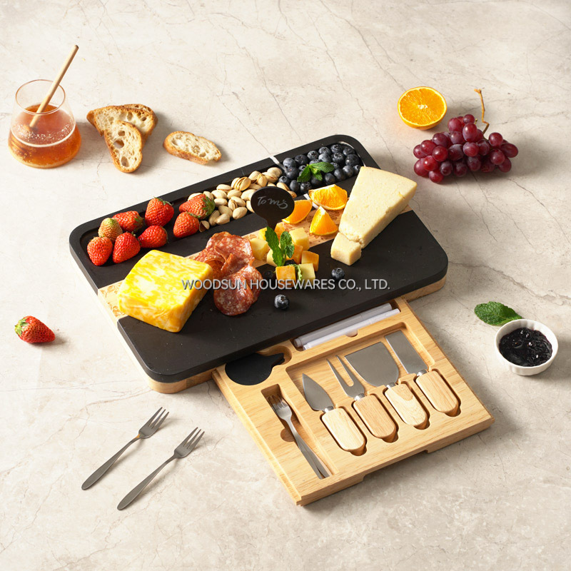 Woodsun 2025 Gift Custom Charcuterie Cheese Cutting Board Set Cheese Trays