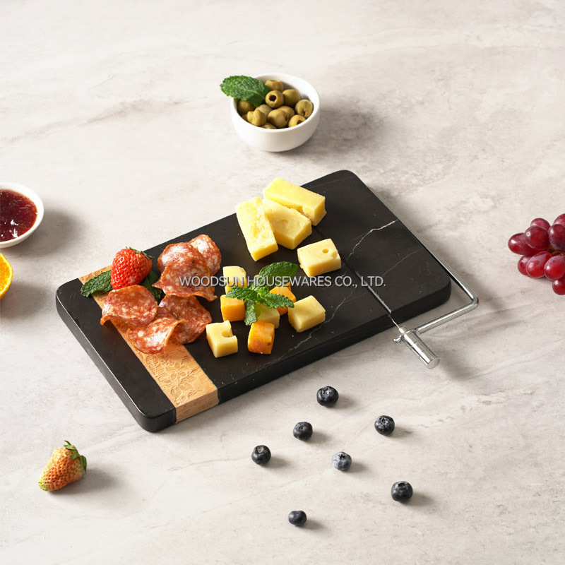 Woodsun Manufacturer Wholesale Cheese Cutting Board Set Marble And Wood Charcuterie Board