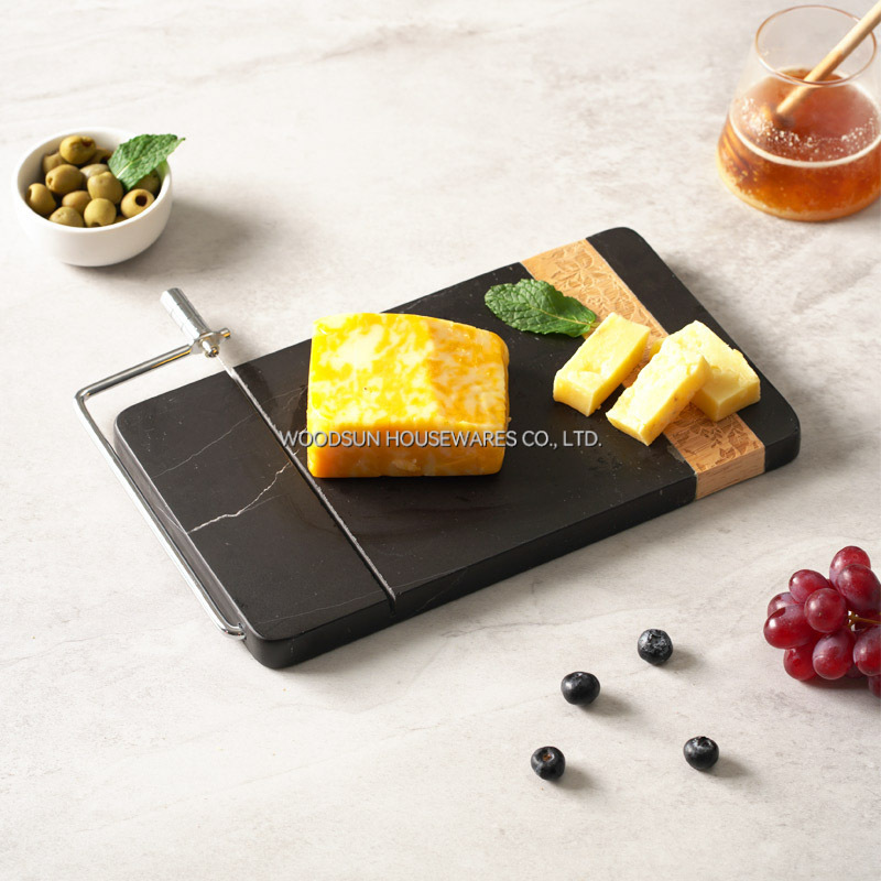 Woodsun Manufacturer Wholesale Cheese Cutting Board Set Marble And Wood Charcuterie Board
