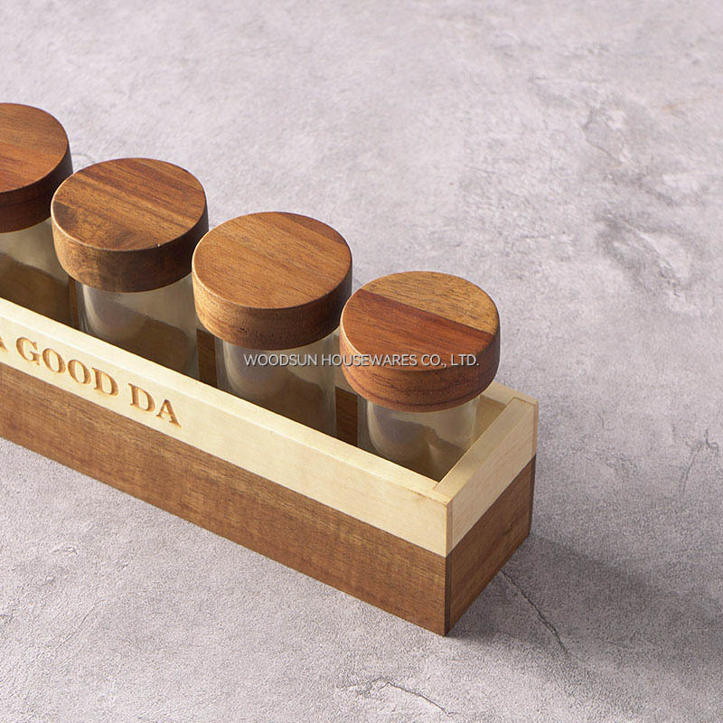 Woodsun Gewurzflasche Kruiden Fles Seasoning Bottle Organizer Holder Kitchen Storage Rack Spice Rack