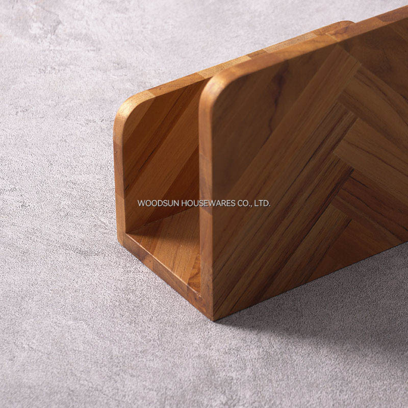 Woodsun Solid Wood Hot Sale Custom Wood Restaurant Kitchen Use Napkin Paper Holder Manufacturer