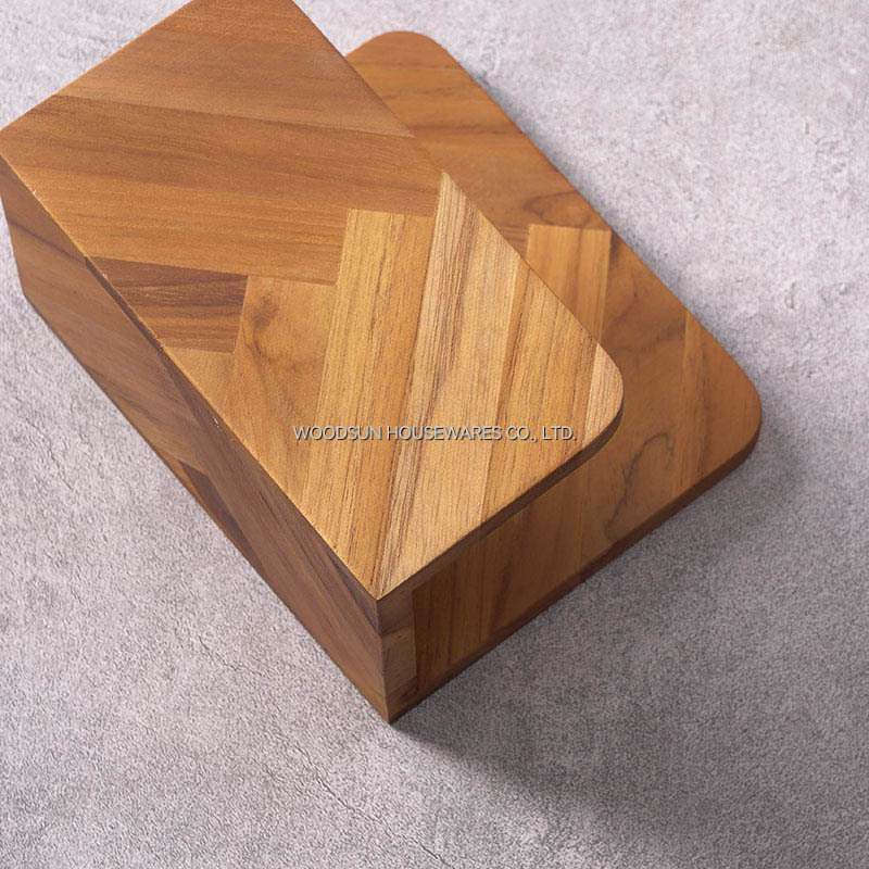 Woodsun Solid Wood Hot Sale Custom Wood Restaurant Kitchen Use Napkin Paper Holder Manufacturer
