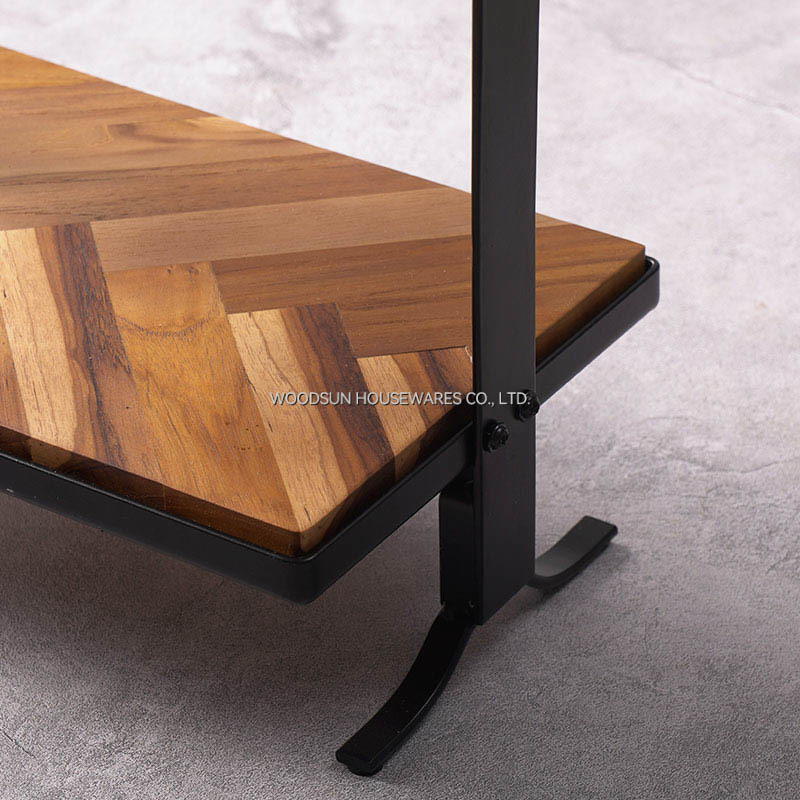 Woodsun 2 Tier Food Serving Tray With Stand