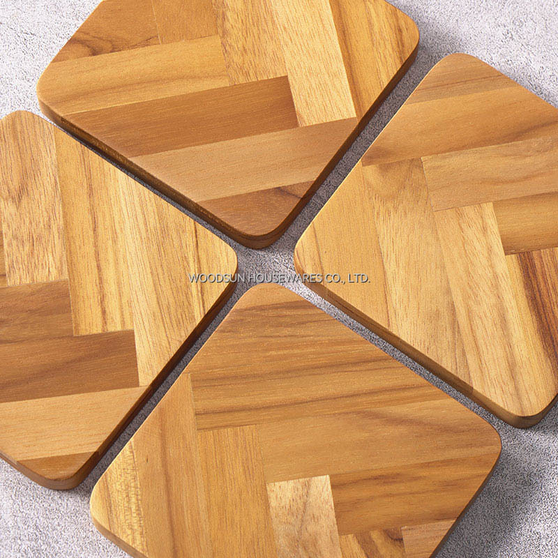Woodsun Acacia Wood Wooden Coaster for Drinks