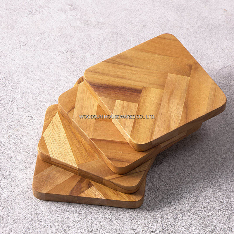 Woodsun Acacia Wood Wooden Coaster for Drinks