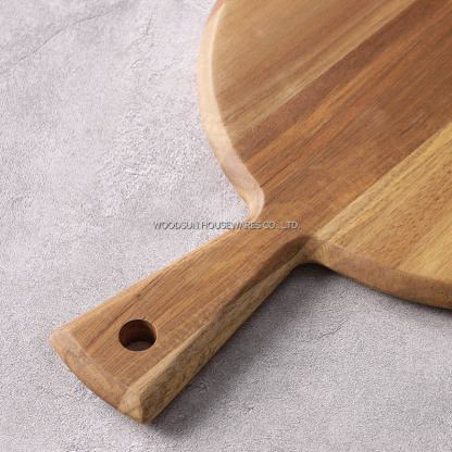 Woodsun Acacia Wood Chopping Block Poplar Cutting Pizza Serving Board Houten Pizzabord