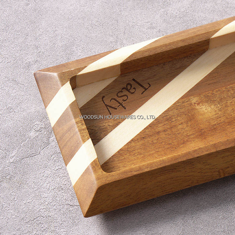 Woodsun Platos De Madera Holzplatte Wooden Plates for Food Assiette En Bois