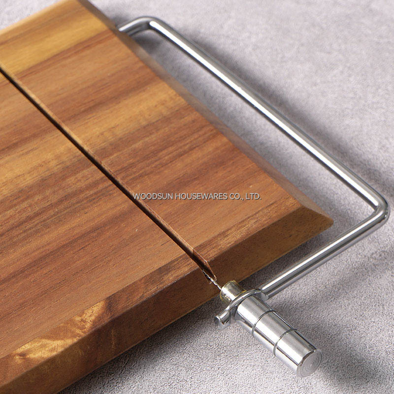 Woodsun Kaasplankje Papan Keju Tabla De Quesos Cheese Board Acacia Wood With Slicer