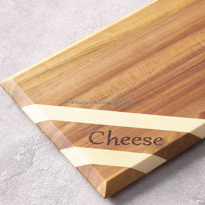 Woodsun Kaasplankje Papan Keju Tabla De Quesos Cheese Board Acacia Wood With Slicer