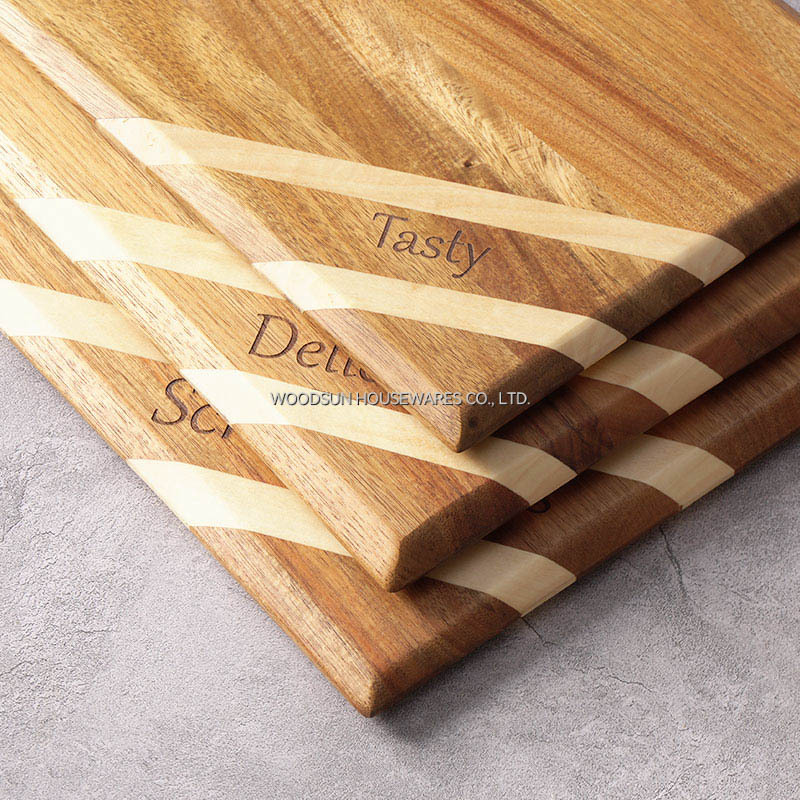 Woodsun Kitchen Acacia Custom Multifunctional Cutting Board Wholesale With Hanging Hole