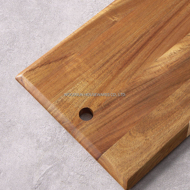 Woodsun Kitchen Acacia Custom Multifunctional Cutting Board Wholesale With Hanging Hole