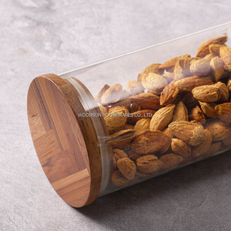 Woodsun Glass Containers Jar for Food Storage