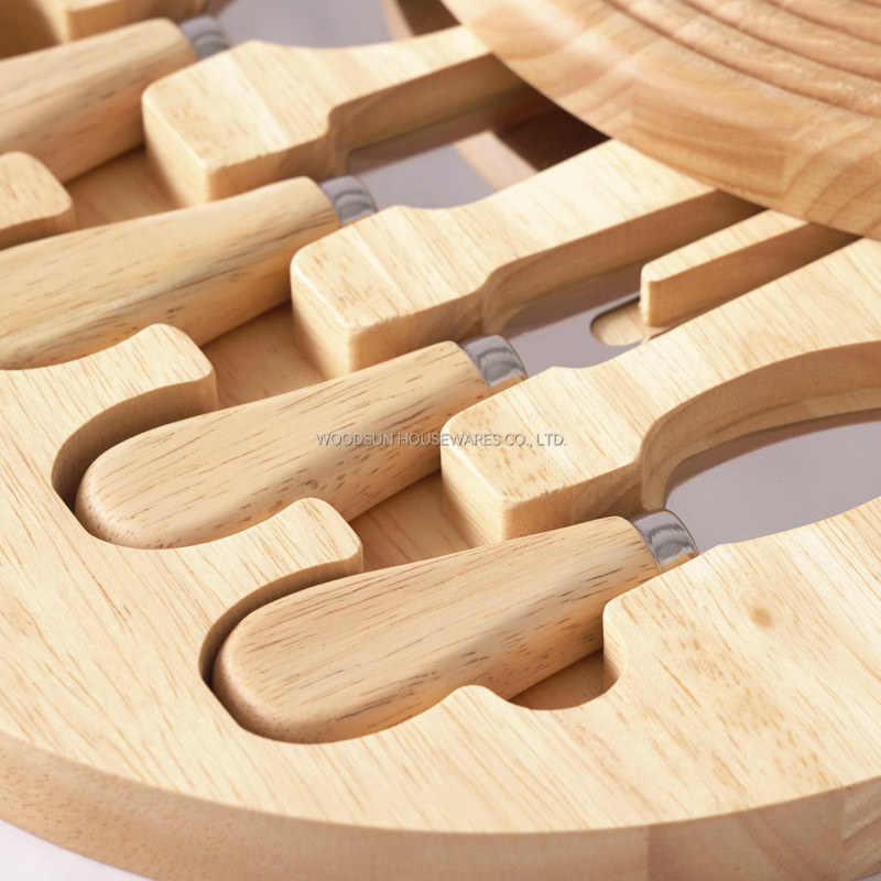 Woodsun 2025 Gift Modern Stripes Serving Cutting Cheese Board Charcuterie Board Box