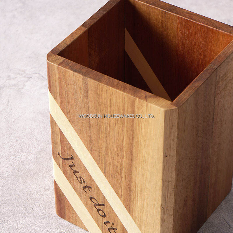 Woodsun Utensilios De Cocina Wooden Kitchen Utensils Holder for Cutlery