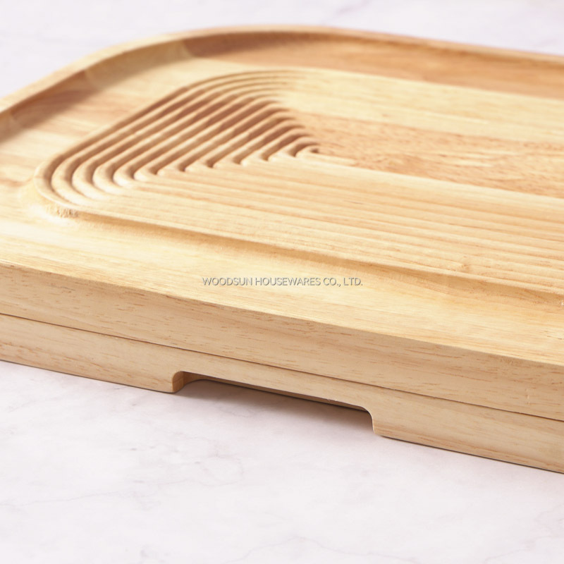 Woodsun 2025 Gift Modern Stripes Cheese Board Knife Set Cheese Trays