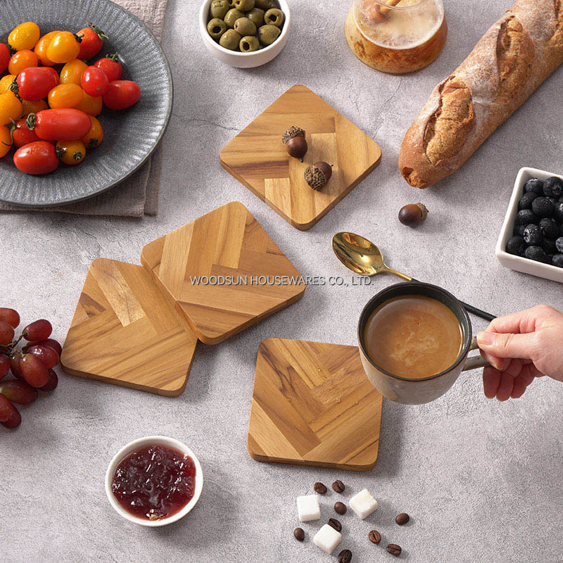 Woodsun Acacia Wood Wooden Coaster for Drinks